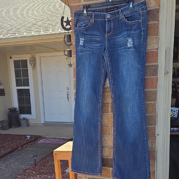 Rue21 Denim - Rue21 Distressed Blue Boot Cut Jeans